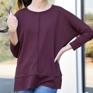 Spanx Perfect Length Top Size M Maroon